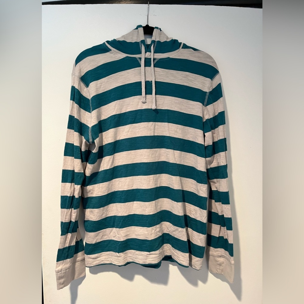 Urban Pipeline - teal/light gray striped-  size medium
